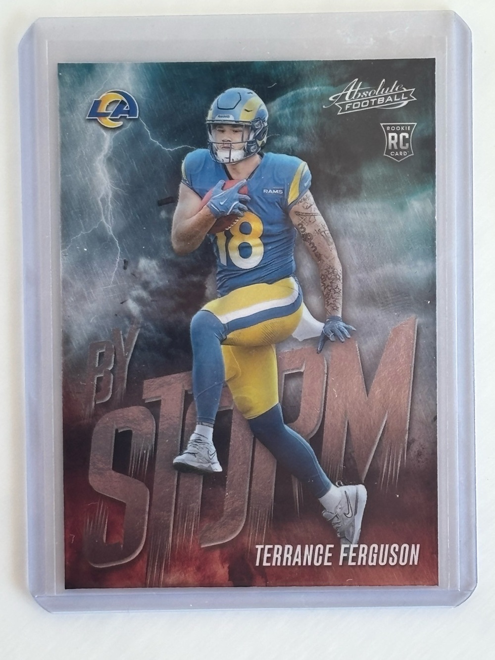 Terrance Ferguson 2025 Panini Absolute By Storm Rookie RC #15 LA Rams